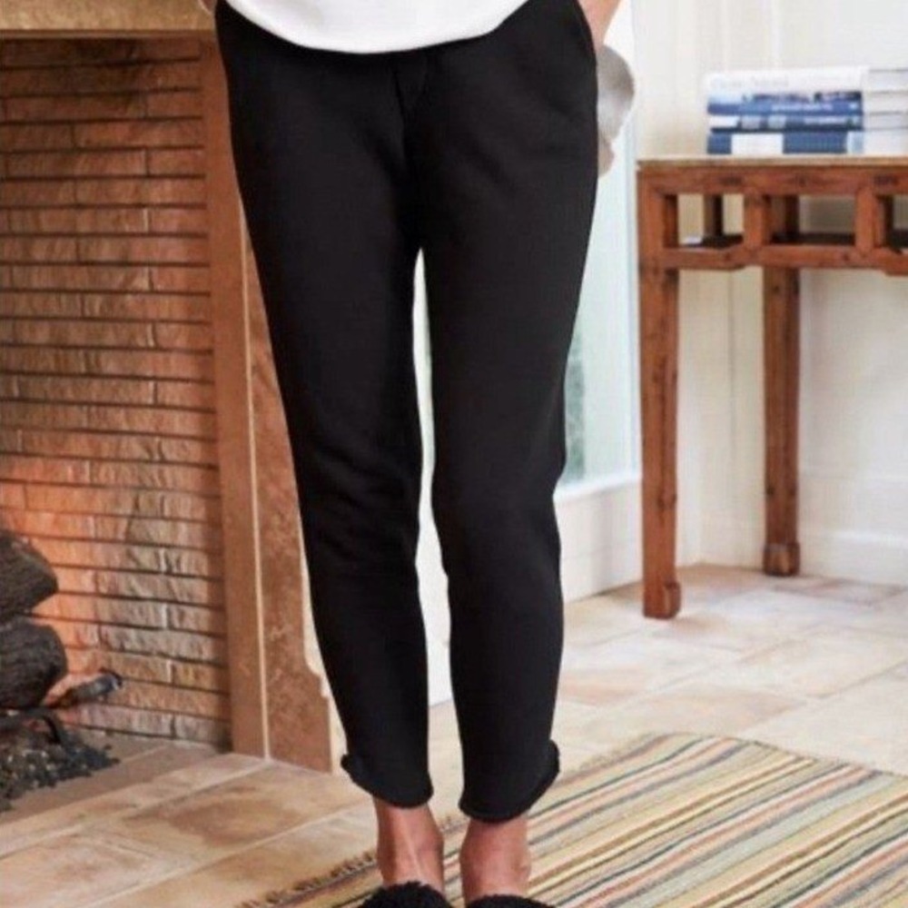 Frank & Eileen CHRISTINE Jogger Pants Women's Small Navy Triple Fleece Cozy